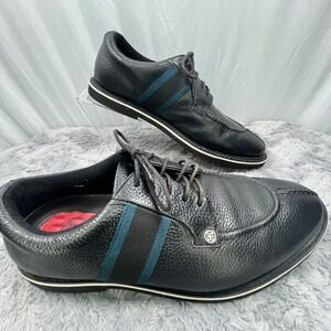G/FORE Golf Shoes Black $ Blue Ribbon‎ Gallivanter Pebble Leather Size 12